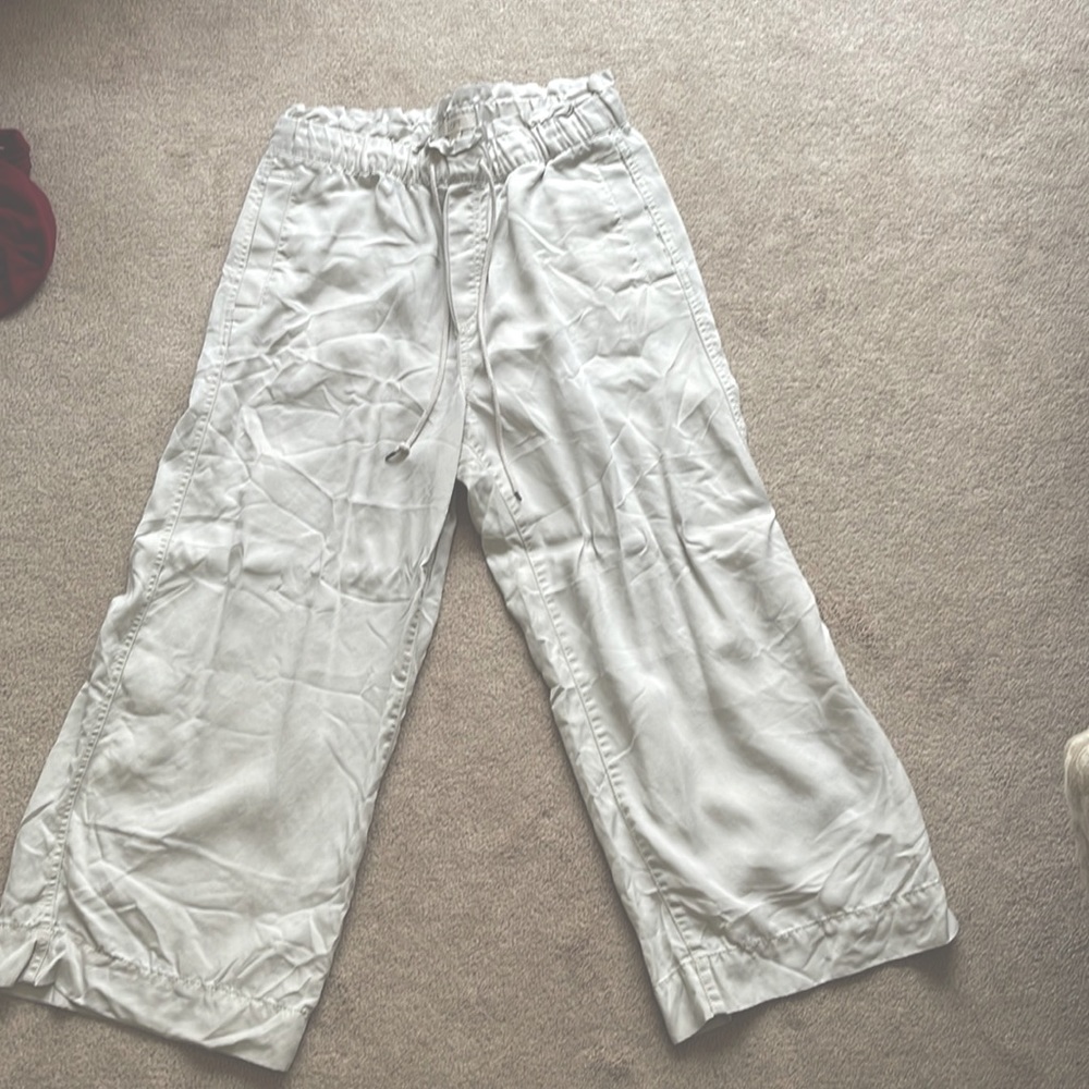 Loft linen wide leg pants